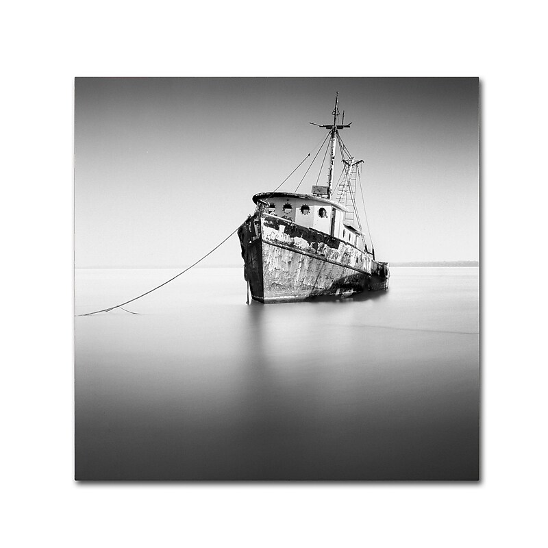Trademark Fine Art ''Barco Hundido'' by Moises Levy 24" x 24" Canvas Art (ALI1109-C2424GG) image 1