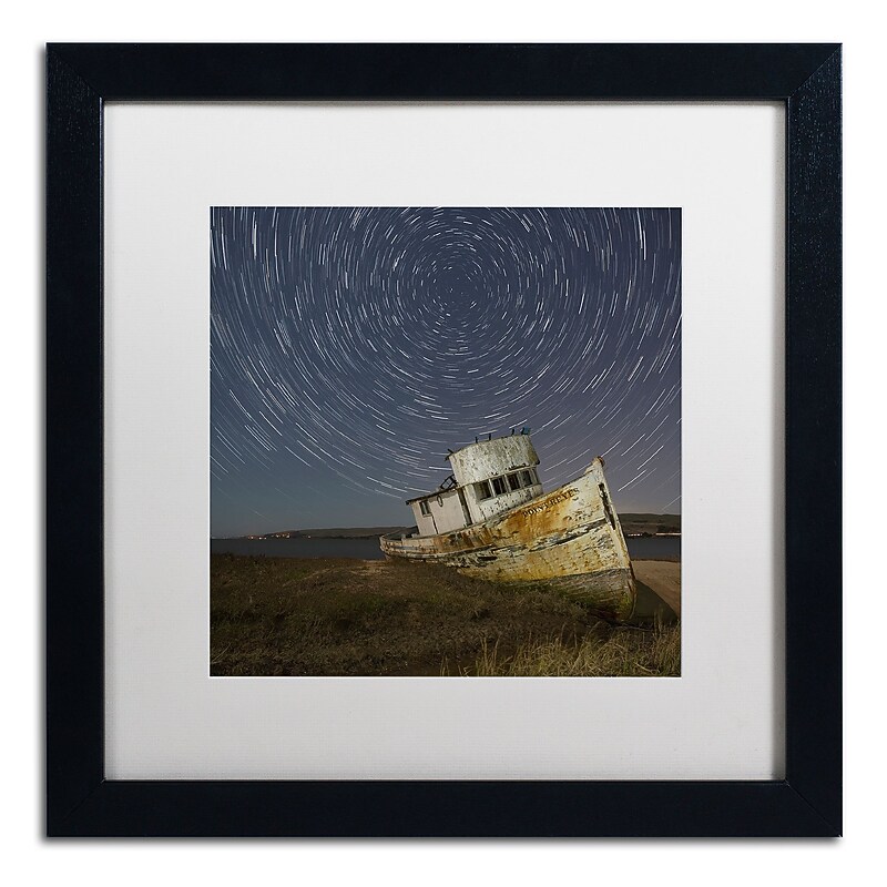 Trademark Fine Art ''Point Reyes I'' by Moises Levy 16" x 16" White Matted Black Frame (ALI1114-B1616MF) image 1