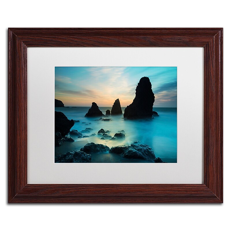 Trademark Fine Art ''Rodeo Beach I'' by Moises Levy 11" x 14" White Matted Wood Frame (ALI1116-W1114MF) image 1