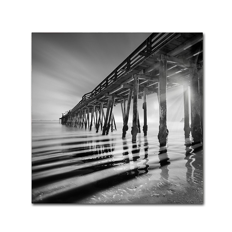 Trademark Fine Art ''Pier and Shadows'' by Moises Levy 24" x 24" Canvas Art (ALI1119-C2424GG) image 1