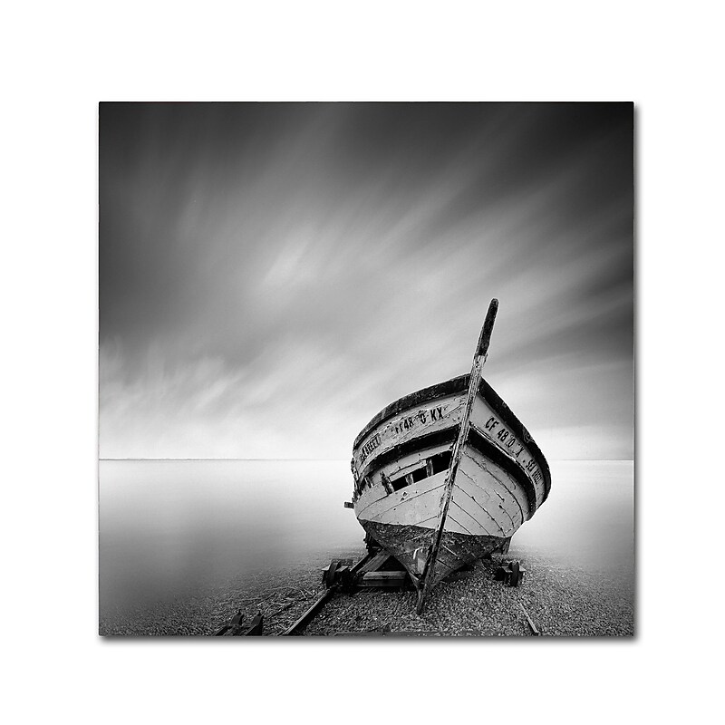 Trademark Fine Art ''Boat I'' by Moises Levy 14" x 14" Canvas Art (ALI1120-C1414GG) image 1