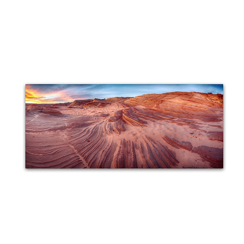 Trademark Fine Art ''The Great Wall'' by Moises Levy 10" x 24" Canvas Art (ALI1140-C1024GG) image 1