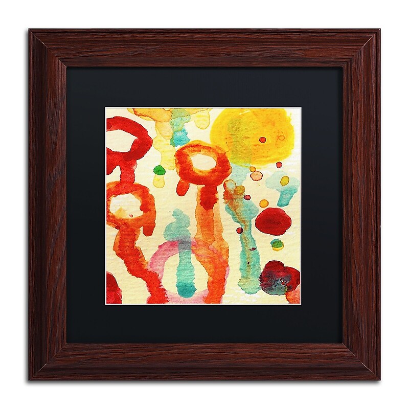 Trademark Fine Art ''Circle Encounters 7'' by Amy Vangsgard  11" x 11" Black Matted Wood Frame (AV0097-W1111BMF) image 1