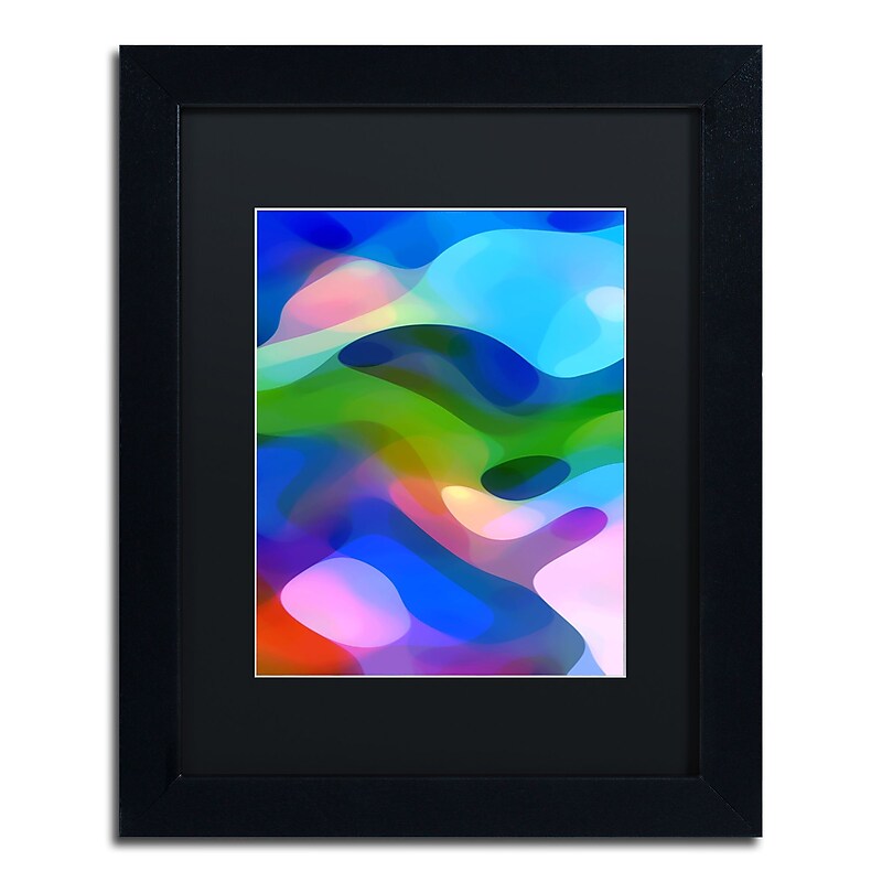 Trademark Fine Art ''Dappled Light 8 Blue'' by Amy Vangsgard  11" x 14" Black Matted Black Frame (AV0106-B1114BMF) image 1