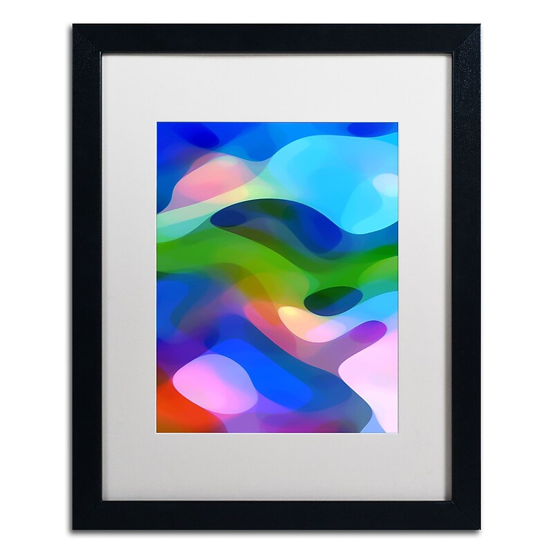 Trademark Fine Art ''Dappled Light 8 Blue'' by Amy Vangsgard  16" x 20" White Matted Black Frame (AV0106-B1620MF) image 1