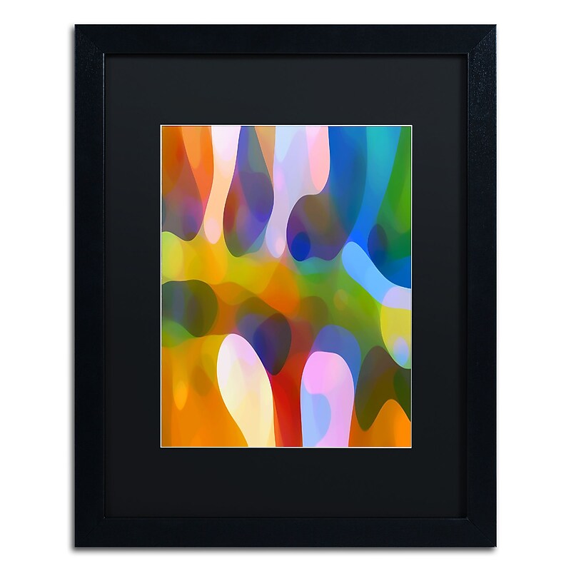Trademark Fine Art ''Dappled Light Palm 2'' by Amy Vangsgard  16" x 20" Black Matted Black Frame (AV0111-B1620BMF) image 1