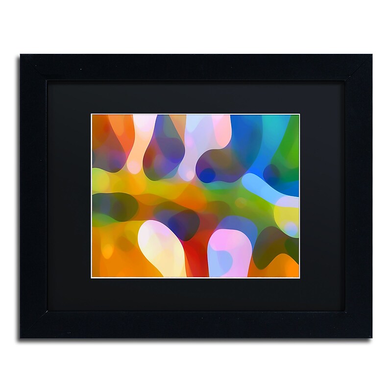 Trademark Fine Art ''Dappled Light Palm 4'' by Amy Vangsgard  11" x 14" Black Matted Black Frame (AV0113-B1114BMF) image 1