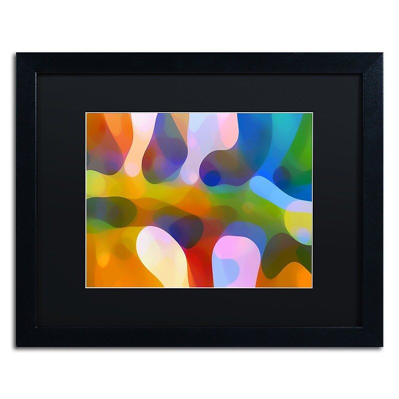 Trademark Fine Art ''Dappled Light Palm 4'' by Amy Vangsgard  16" x 20" Black Matted Black Frame (AV0113-B1620BMF) image 1