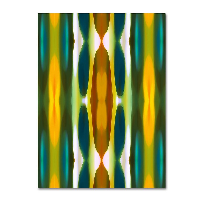 Trademark Fine Art ''Blue Green Yellow Pattern 14'' by Amy Vangsgard  18" x 24" Canvas Art (AV0119-C1824GG) image 1