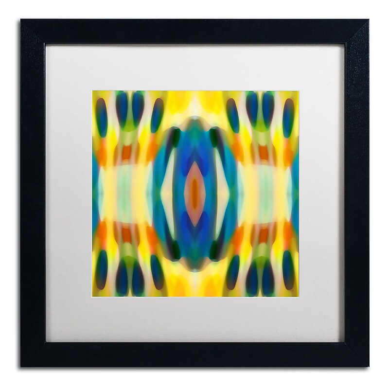 Trademark Fine Art ''Fury Pattern 3'' by Amy Vangsgard  16" x 16" White Matted Black Frame (AV0127-B1616MF) image 1