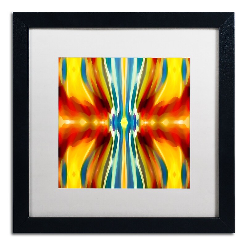 Trademark Fine Art ''Fury Pattern 4'' by Amy Vangsgard  16" x 16" White Matted Black Frame (AV0128-B1616MF) image 1