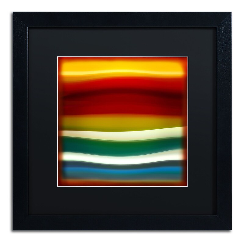 Trademark Fine Art ''Fury Sea 3'' by Amy Vangsgard  16" x 16" Black Matted Black Frame (AV0134-B1616BMF) image 1