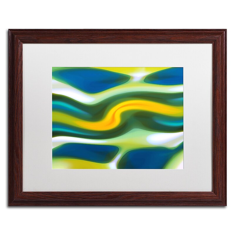Trademark Fine Art ''Fury Stream 6'' by Amy Vangsgard  16" x 20" White Matted Wood Frame (AV0141-W1620MF) image 1