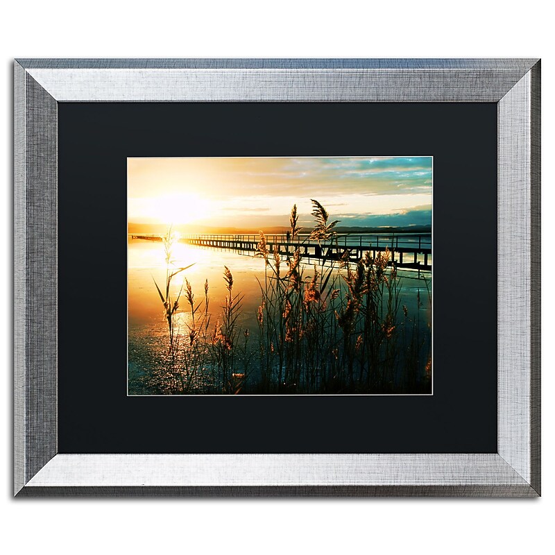 Trademark Fine Art ''Wish You Were Here'' by Beata Czyzowska Young 16" x 20" Black Matted Silver Frame (BC0060-S1620BMF) image 1