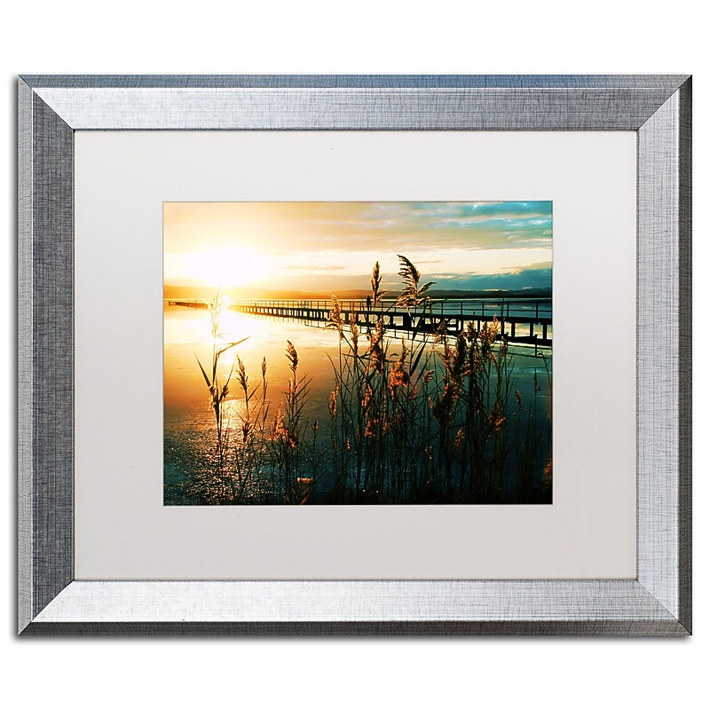 Trademark Fine Art ''Wish You Were Here'' by Beata Czyzowska Young 16" x 20" White Matted Silver Frame (BC0060-S1620MF) image 1