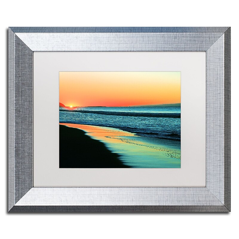 Trademark Fine Art ''Good Morning'' by Beata Czyzowska Young 11" x 14" White Matted Silver Frame (BC0087-S1114MF) image 1