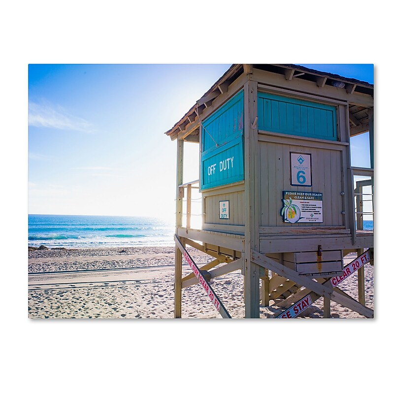 Trademark Fine Art ''Florida Beach Guard'' by Preston 35" x 47" Canvas Art (EM0520-C3547GG) image 1