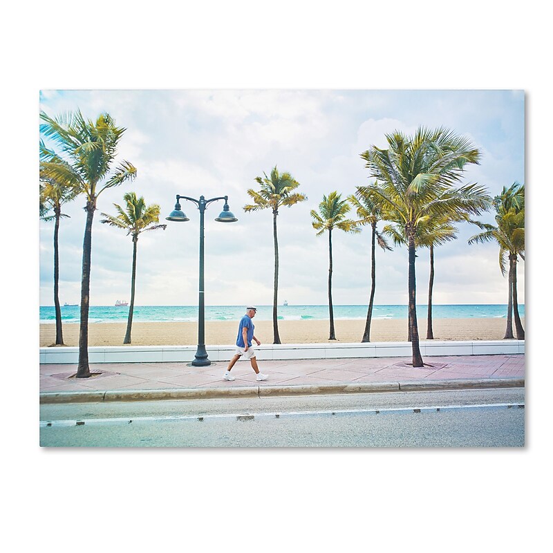 Trademark Fine Art ''Florida Beach Walk'' by Preston 35" x 47" Canvas Art (EM0523-C3547GG) image 1