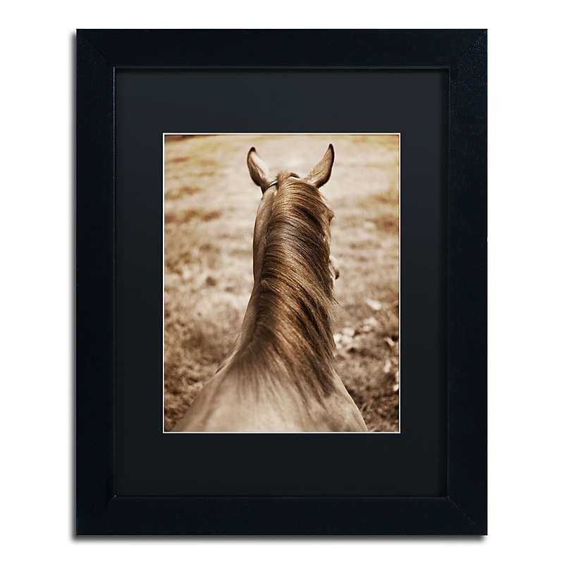 Trademark Fine Art ''Kentucky Horsemane'' by Preston 11" x 14" Black Matted Black Frame (EM0538-B1114BMF) image 1