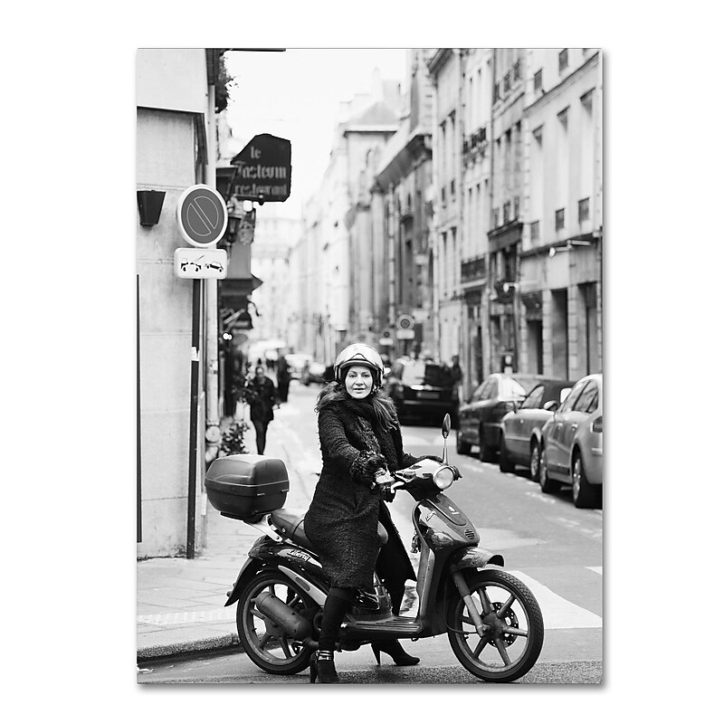 Trademark Fine Art ''Lady in Paris'' by Preston 35" x 47" Canvas Art (EM0540-C3547GG) image 1