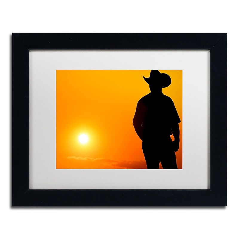Trademark Fine Art ''Montana Three Horse'' by Preston 11" x 14" White Matted Black Frame (EM0545-B1114MF) image 1