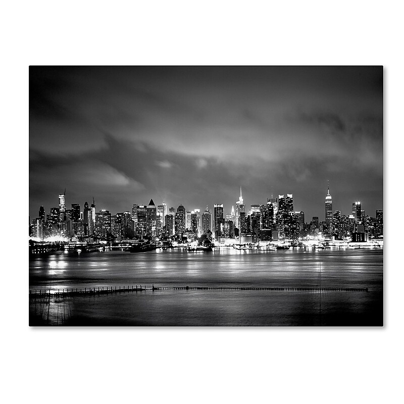 Trademark Fine Art ''New York Skyline'' by Preston 35" x 47" Canvas Art (EM0546-C3547GG) image 1