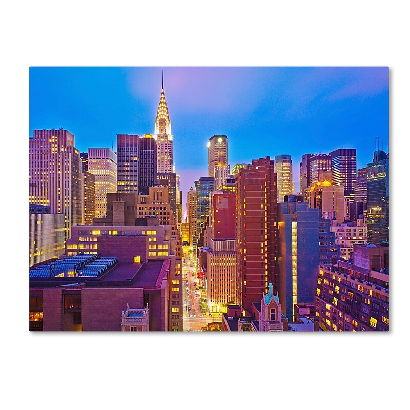 Trademark Fine Art ''New York'' by Preston 24" x 32" Canvas Art (EM0548-C2432GG) image 1