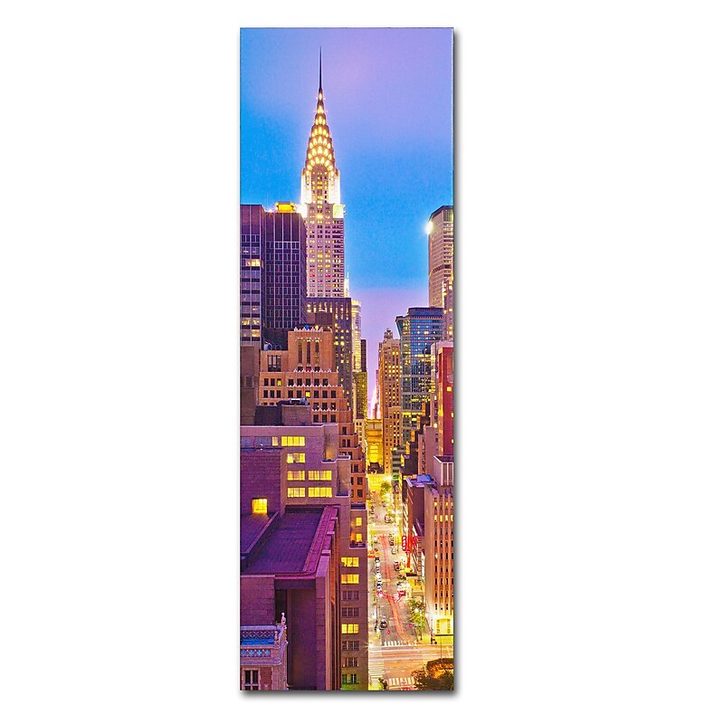 Trademark Fine Art ''NY Vertical Panoramic'' by Preston 10" x 32" Canvas Art (EM0549-C1032GG) image 1
