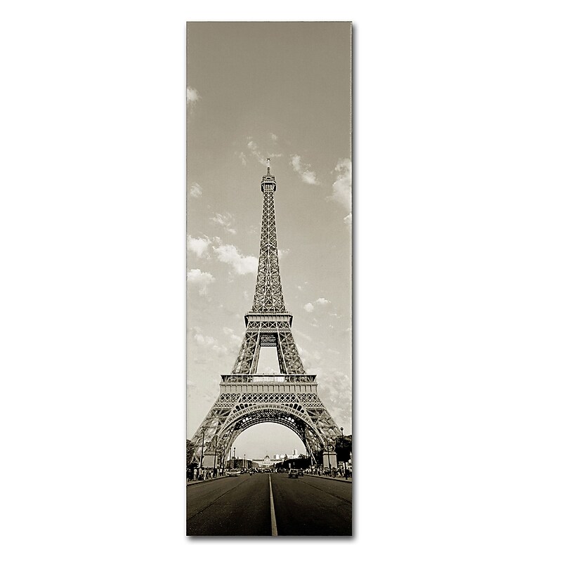 Trademark Fine Art ''Paris Eiffel Tower Vertical'' by Preston 16" x 47" Canvas Art (EM0552-C1647GG) image 1