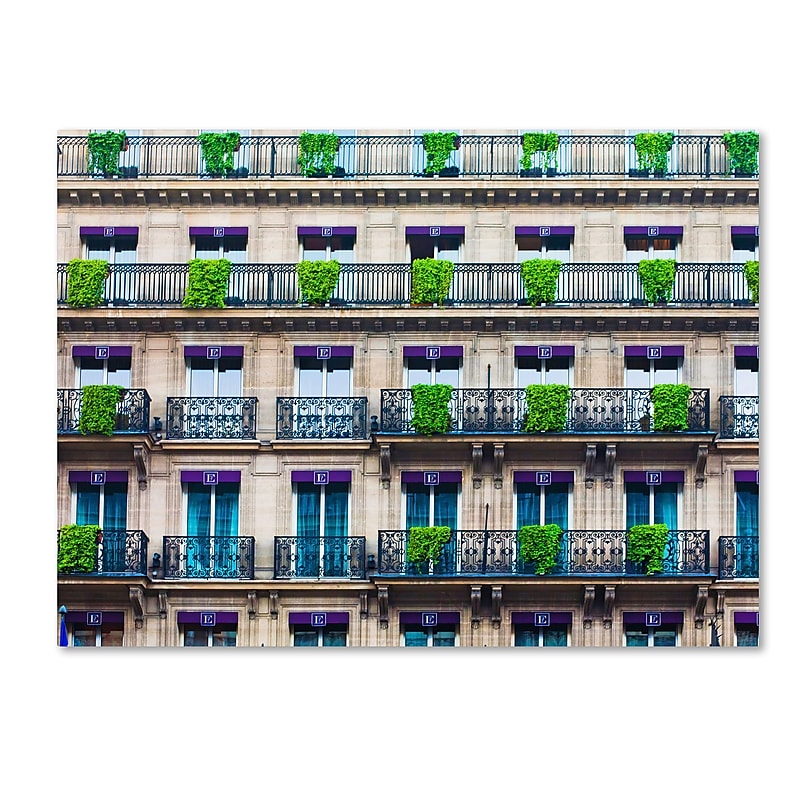 Trademark Fine Art ''Parisian Apartments'' by Preston 35" x 47" Canvas Art (EM0555-C3547GG) image 1