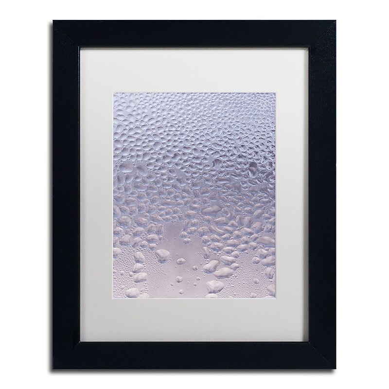Trademark Fine Art ''Condensation on a Cold Window'' by Kurt Shaffer 11" x 14" White Matted Black Frame (KS01066-B1114MF) image 1