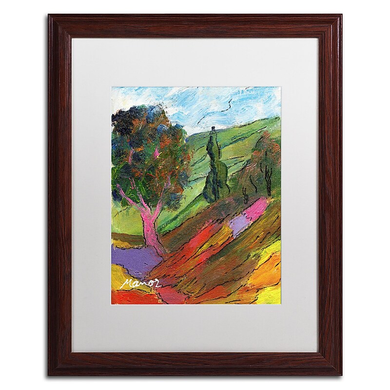 Trademark Fine Art ''Untouched Hillside'' by Manor Shadian 16" x 20" White Matted Wood Frame (MA0610-W1620MF) image 1
