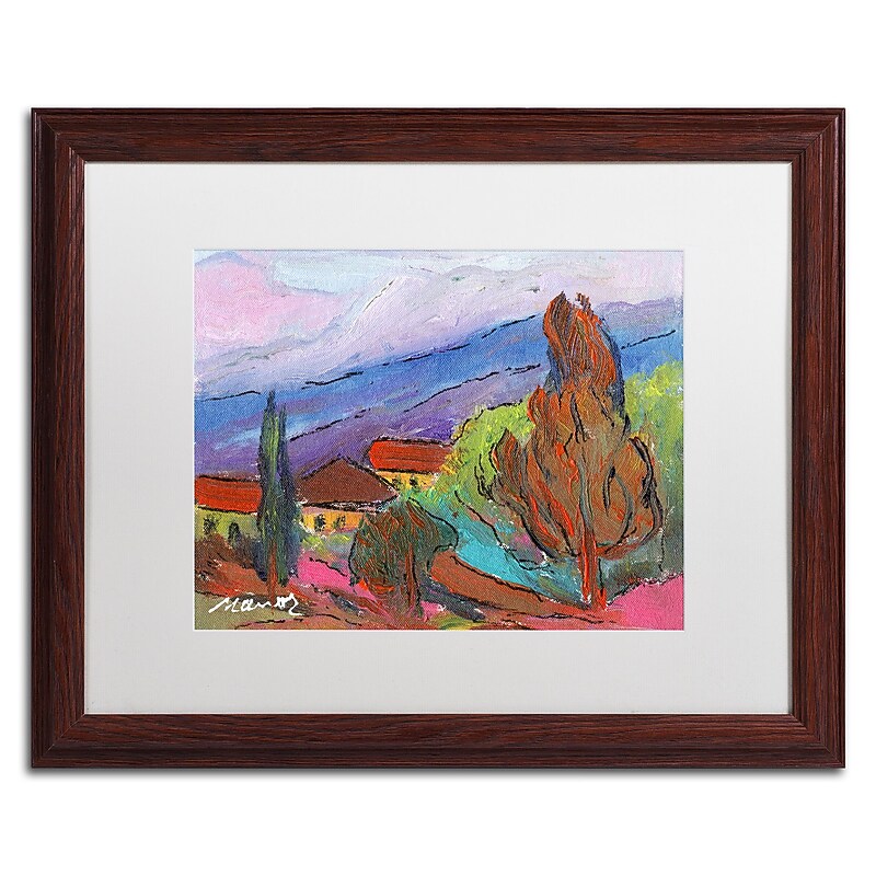 Trademark Fine Art ''Summer Blush'' by Manor Shadian 16" x 20" White Matted Wood Frame (MA0611-W1620MF) image 1