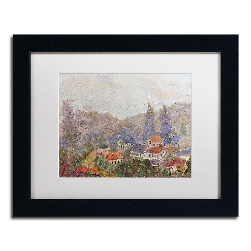 Trademark Fine Art ''Misty Morning'' by Manor Shadian 11" x 14" White Matted Black Frame (MA0614-B1114MF) image 1