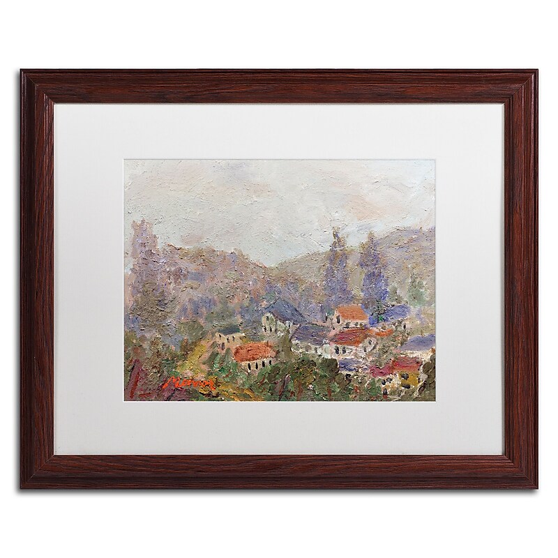 Trademark Fine Art ''Misty Morning'' by Manor Shadian 16" x 20" White Matted Wood Frame (MA0614-W1620MF) image 1