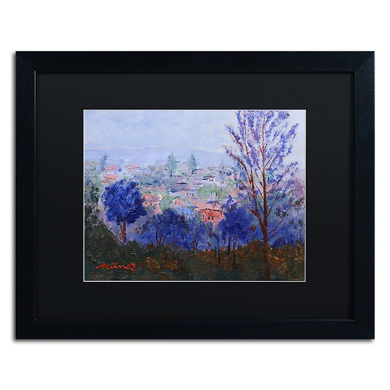 Trademark Fine Art ''Mystic Town'' by Manor Shadian 16" x 20" Black Matted Black Frame (MA0616-B1620BMF) image 1