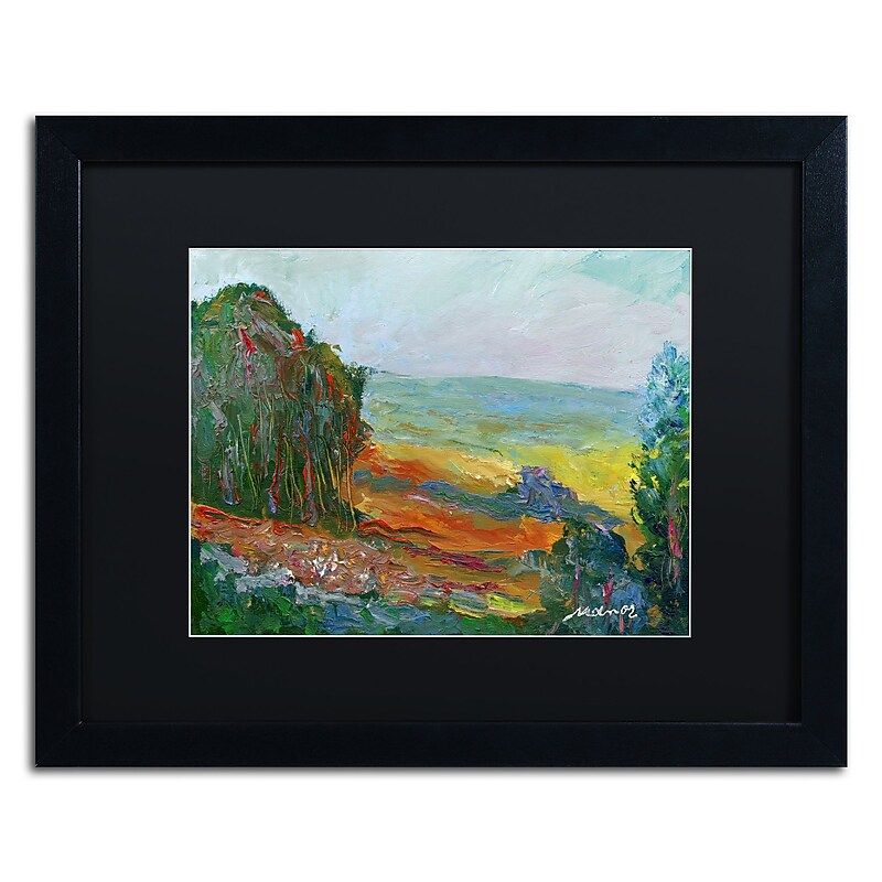 Trademark Fine Art ''Fall Fields'' by Manor Shadian 16" x 20" Black Matted Black Frame (MA0617-B1620BMF) image 1