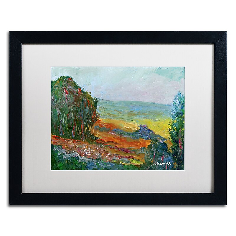 Trademark Fine Art ''Fall Fields'' by Manor Shadian 16" x 20" White Matted Black Frame (MA0617-B1620MF) image 1