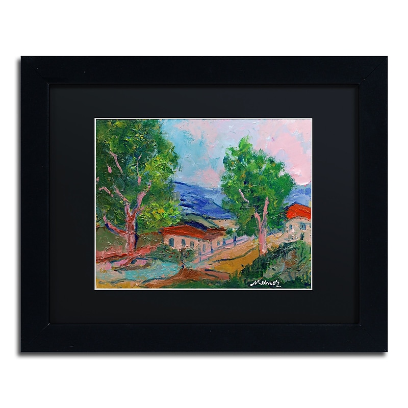 Trademark Fine Art ''Tree Valley'' by Manor Shadian 11" x 14" Black Matted Black Frame (MA0618-B1114BMF) image 1