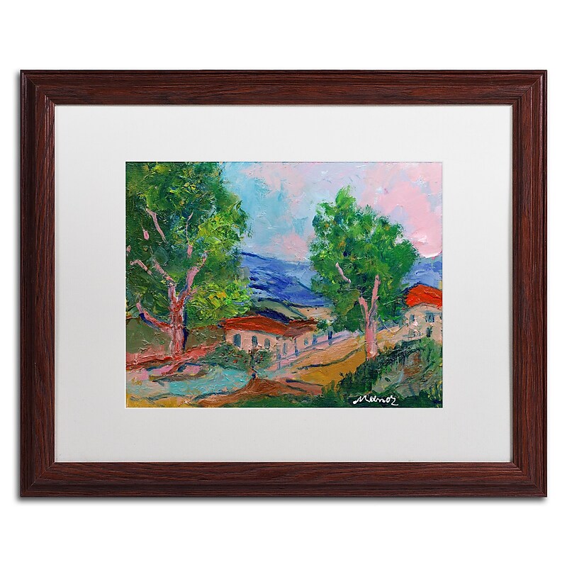 Trademark Fine Art ''Tree Valley'' by Manor Shadian 16" x 20" White Matted Wood Frame (MA0618-W1620MF) image 1