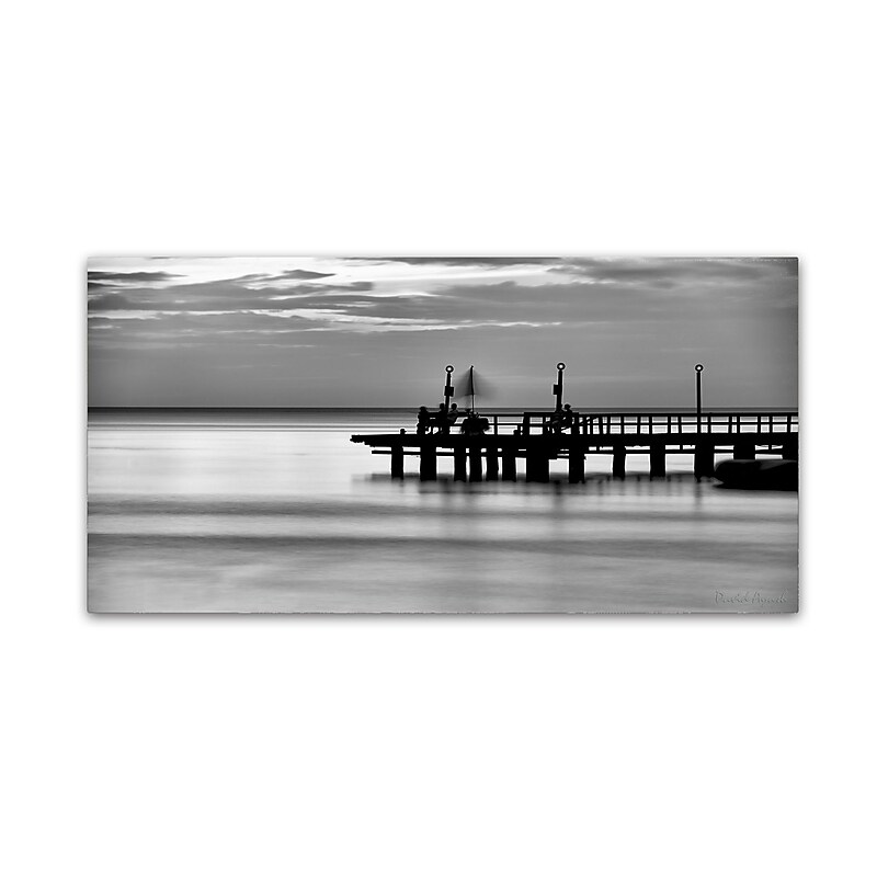 Trademark Fine Art ''Pier Silhouette'' by David Ayash 16" x 32" Canvas Art (MA0632-C1632GG) image 1