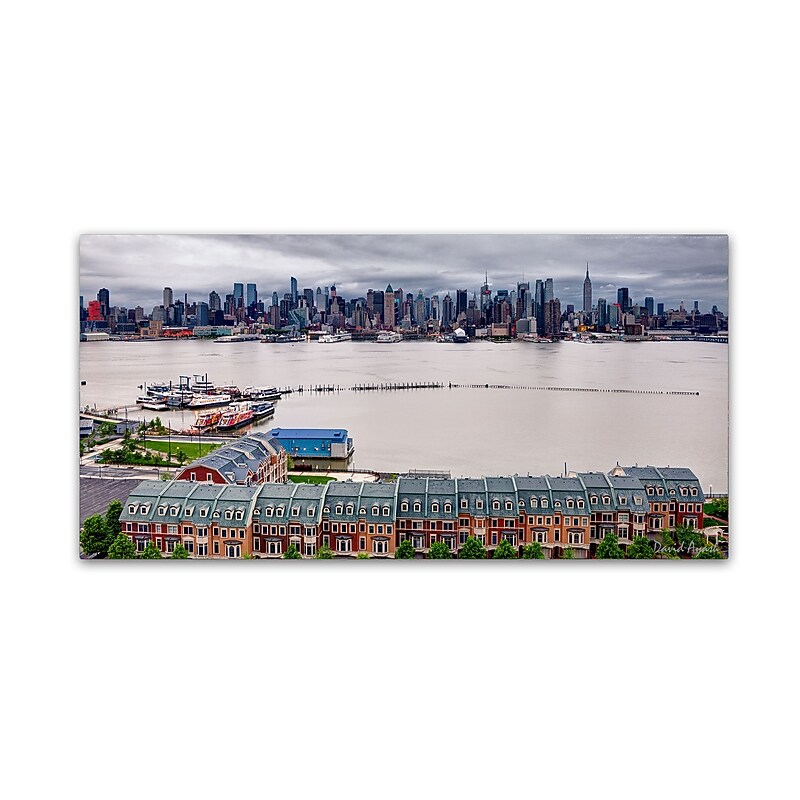 Trademark Fine Art ''Two Banks of the Hudson'' by David Ayash 16" x 32" Canvas Art (MA0634-C1632GG) image 1