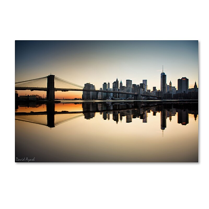 Trademark Fine Art ''Downtown NY'' by David Ayash 30" x 47" Canvas Art (MA0636-C3047GG) image 1
