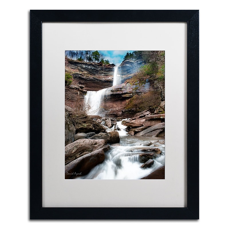 Trademark Fine Art ''Katerskill Fall'' by David Ayash 16" x 20" White Matted Black Frame (MA0638-B1620MF) image 1
