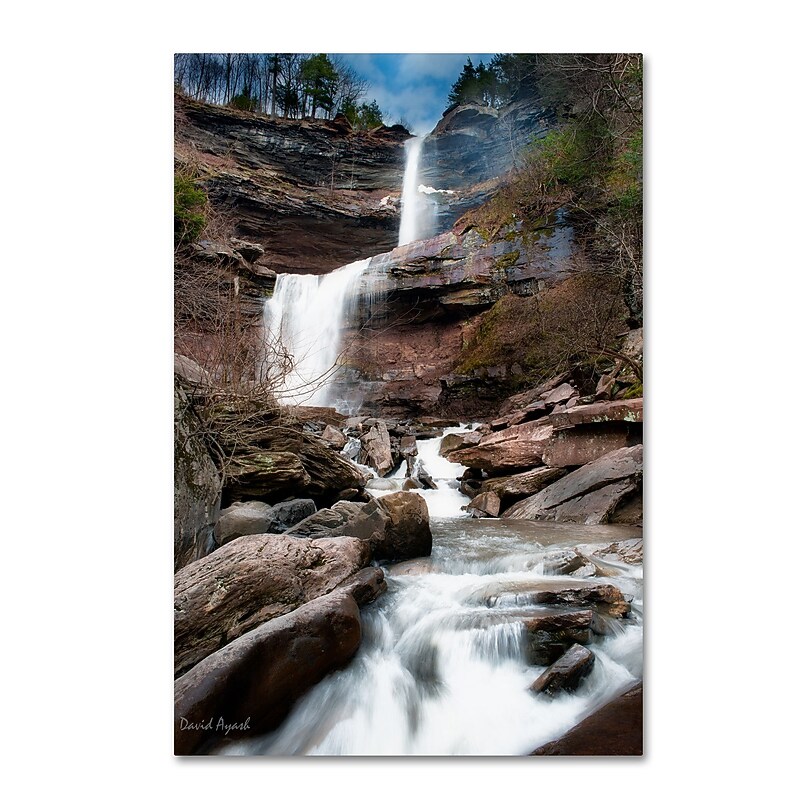 Trademark Fine Art ''Katerskill Fall'' by David Ayash 22" x 32" Canvas Art (MA0638-C2232GG) image 1