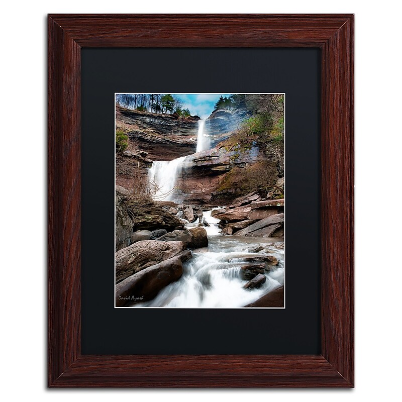 Trademark Fine Art ''Katerskill Fall'' by David Ayash 11" x 14" Black Matted Wood Frame (MA0638-W1114BMF) image 1