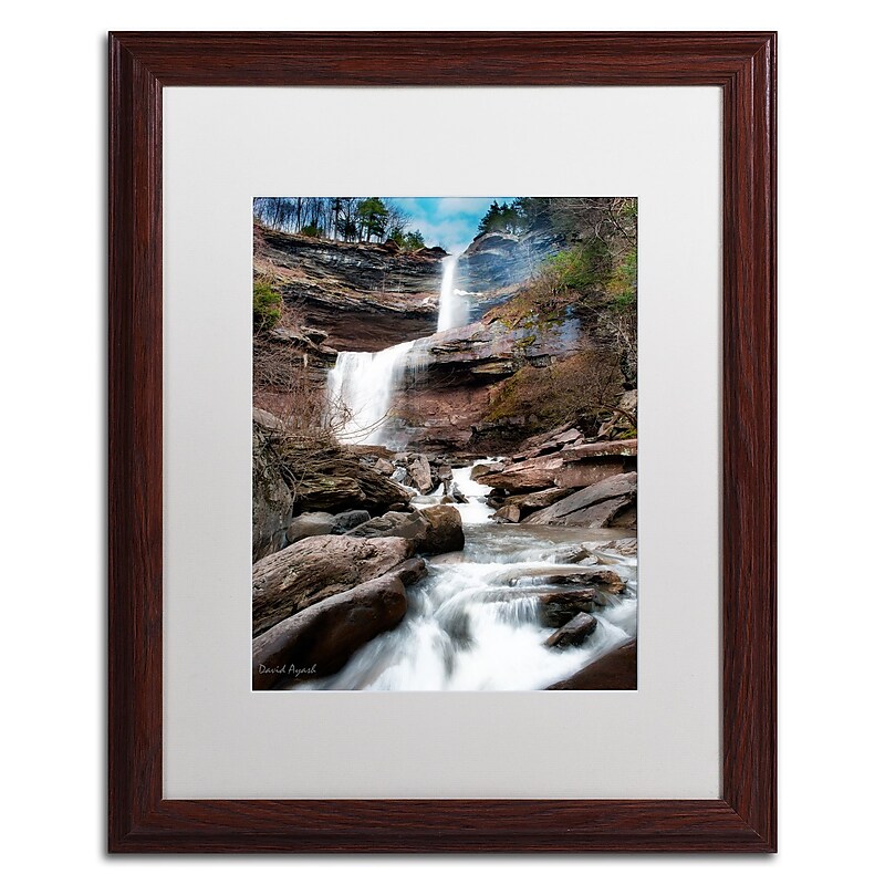 Trademark Fine Art ''Katerskill Fall'' by David Ayash 16" x 20" White Matted Wood Frame (MA0638-W1620MF) image 1