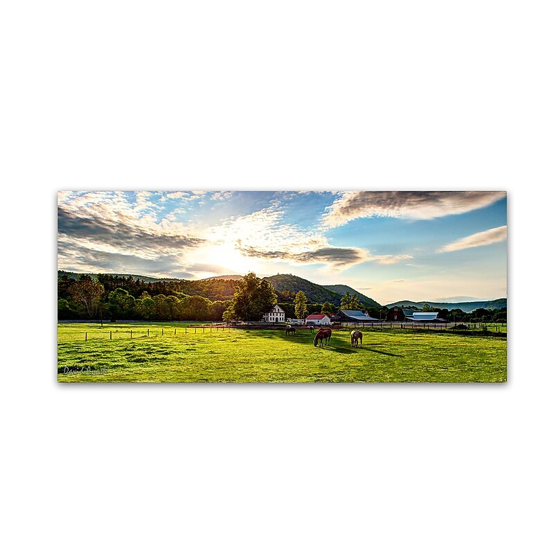 Trademark Fine Art ''Serene Sunset - Vermont'' by David Ayash 8" x 19" Canvas Art (MA0641-C819GG) image 1
