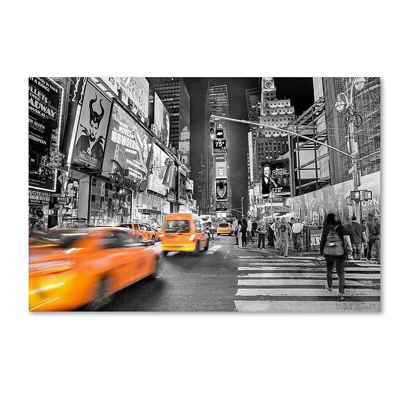Trademark Fine Art ''Times Square'' by David Ayash 30" x 47" Canvas Art (MA0643-C3047GG) image 1