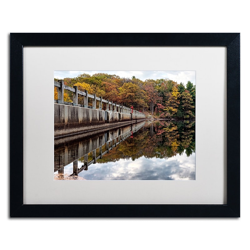 Trademark Fine Art ''New York in Fall'' by David Ayash 16" x 20" White Matted Black Frame (MA0644-B1620MF) image 1